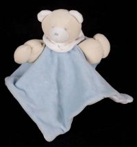 Jacadi Teddy Bear Blue Plush Lovey Security Blanket